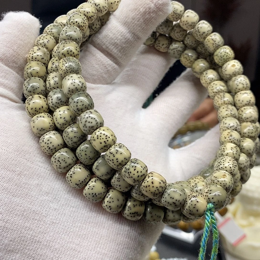 林***森手串星月菩提9/8精品头条半壁双留白小细星108