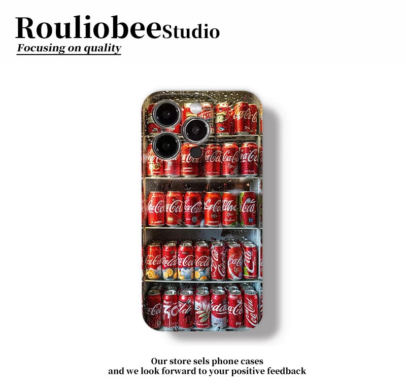 冰镇汽水适用苹果15/16promax菲林手机壳华为P70oppo小米15vivo套