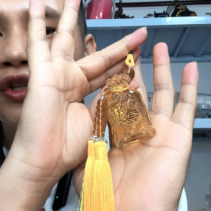 玻璃颈饰钱袋挂件