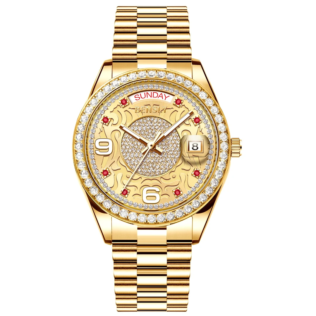 【专柜正品A】瑞士注册品牌BENSLY宾时力 男士机械手表-BY225