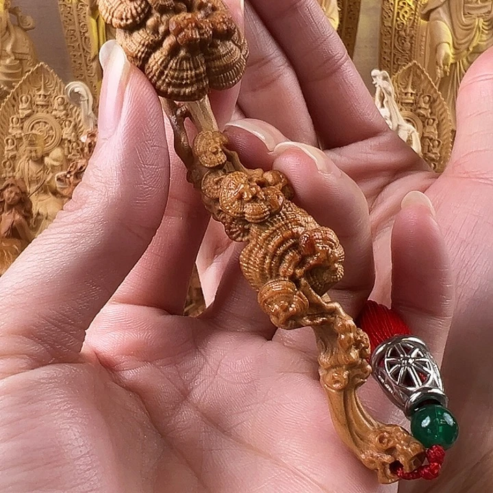 柏木（崖柏）灵芝如意10cm