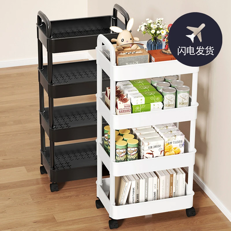 置物零食小推车多层家用厨房浴室卫生间移动收纳架可移动多功能