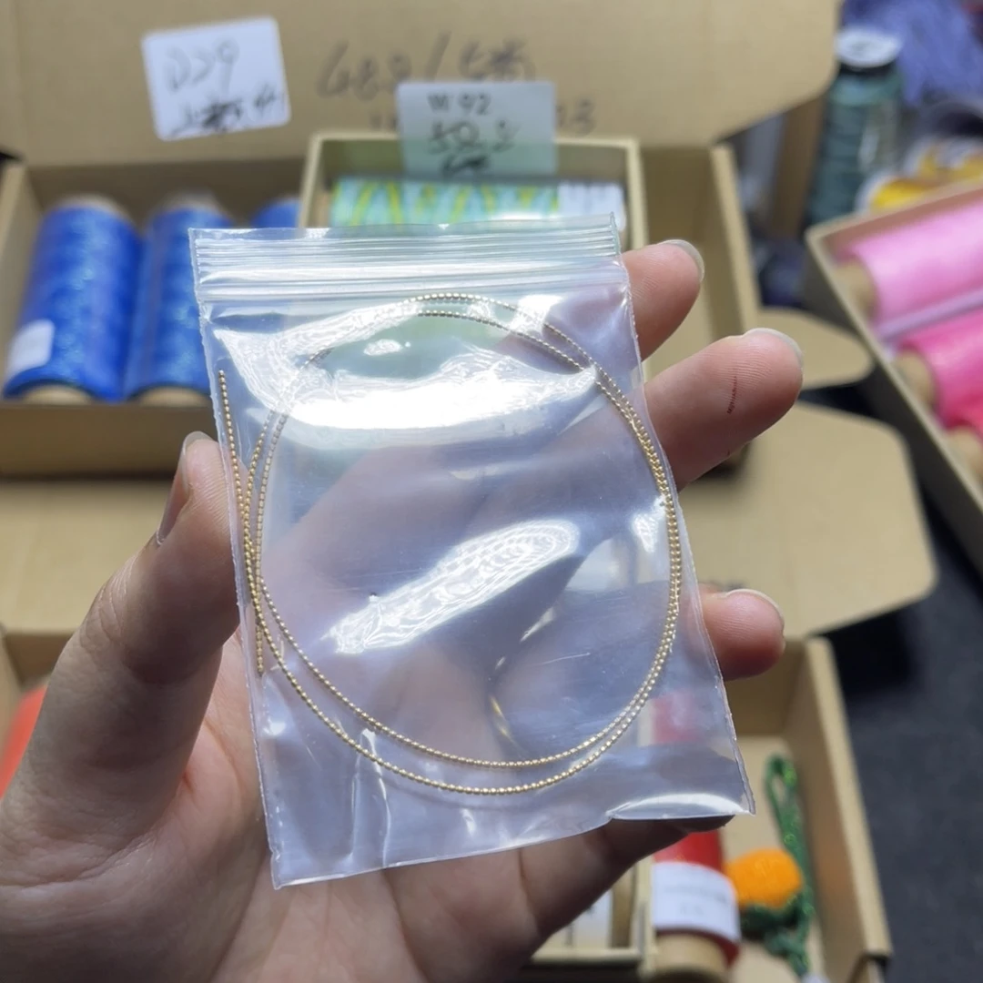 腈纶925芝麻珠金色一条