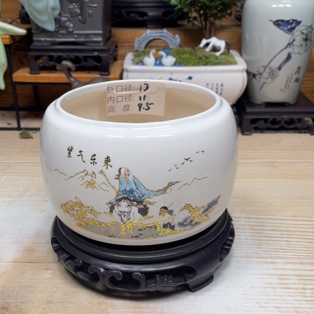 紫砂花盆陶瓷艺术花盆陶瓷