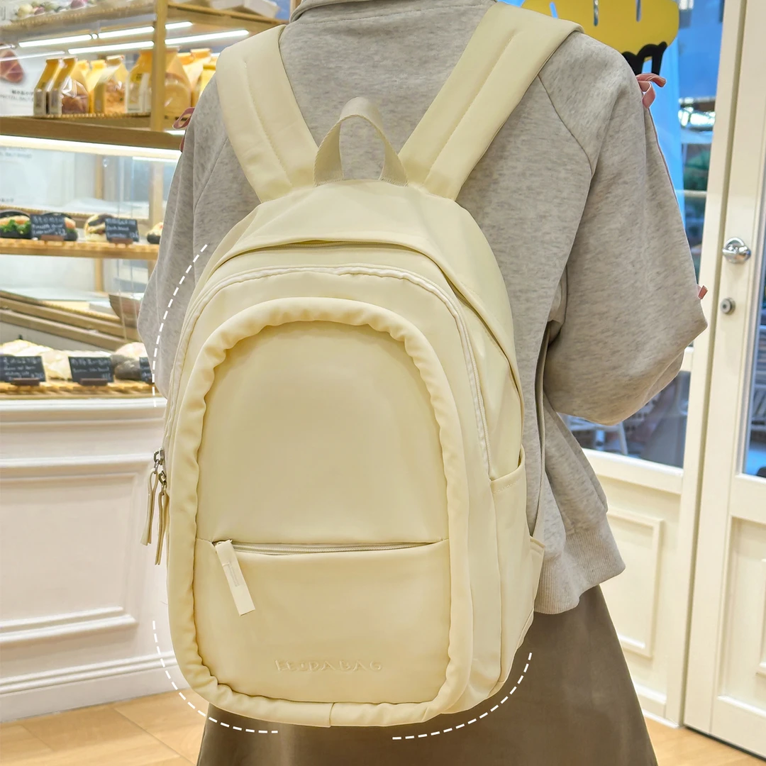 小众设计感双肩包女大学生清新百搭初高中学生书包轻便学院风背包