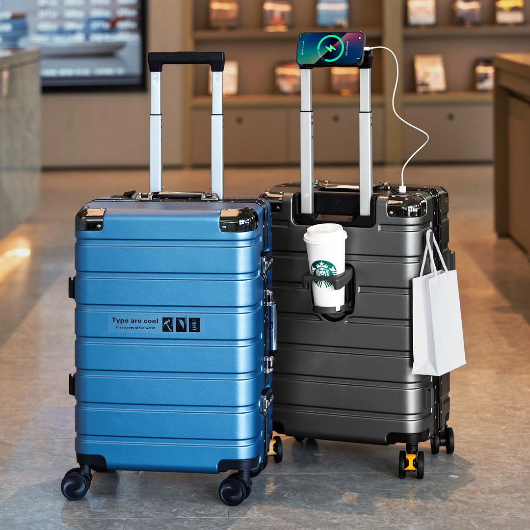 杰凯西铝框大容量行李箱拉杆箱密码箱静音万向轮旅行箱JK007-DR