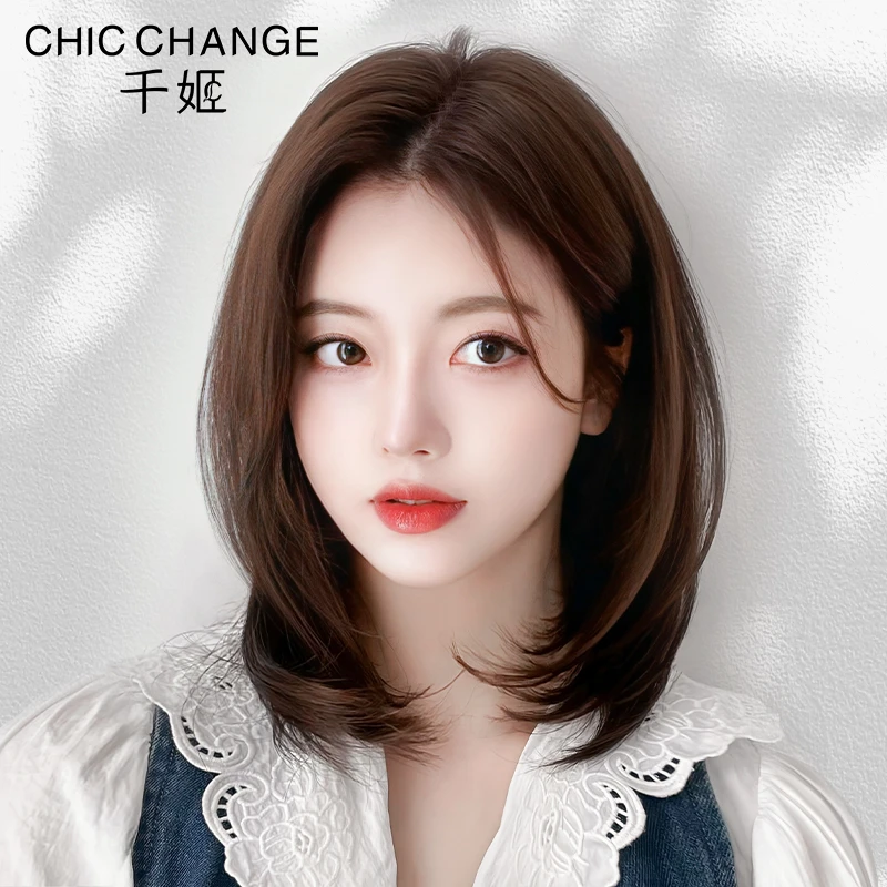 【博主同款】千姬假发女士全头套短发女款真发全头顶自然时尚整顶