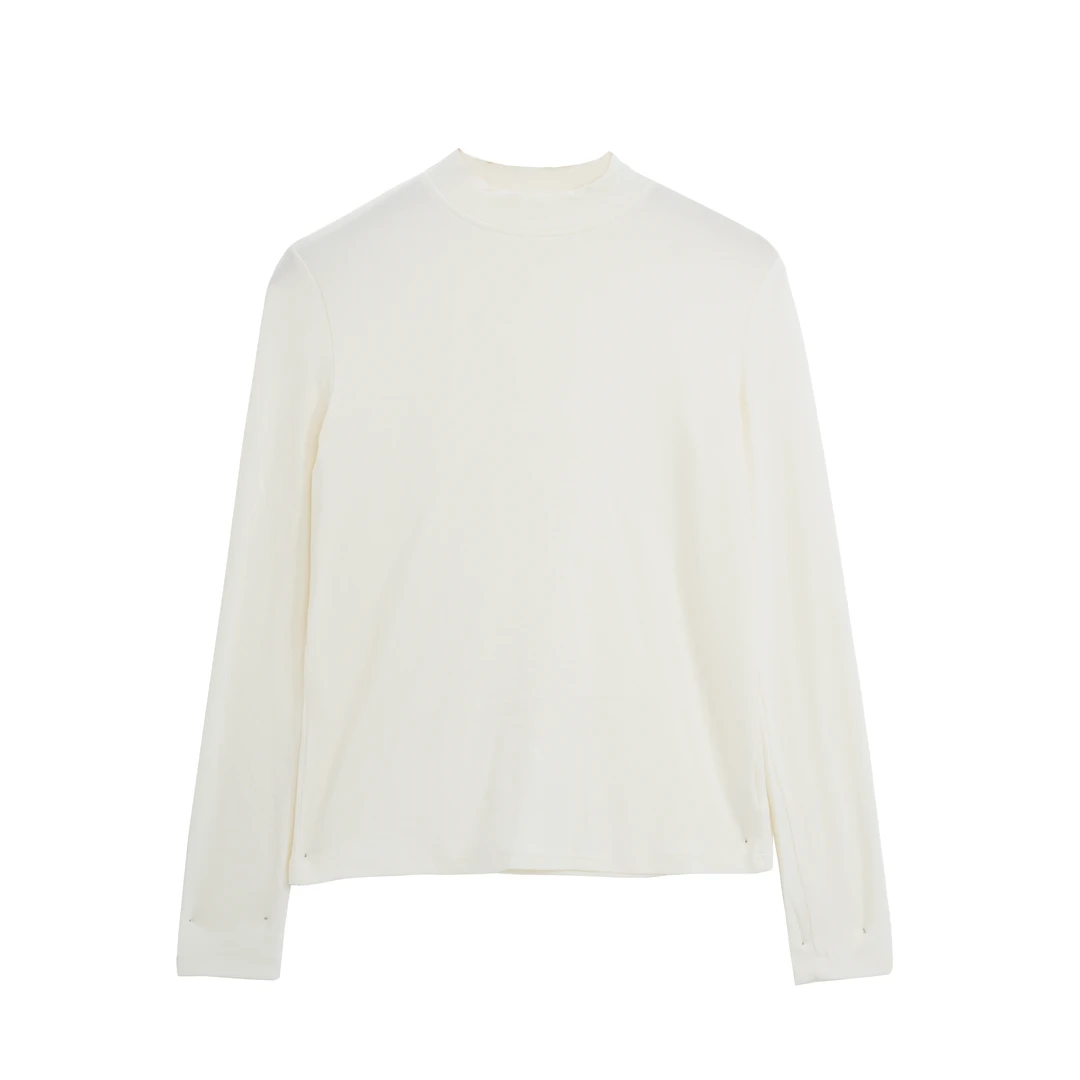 【LA Brand】“纯色打底”设计感简约百搭纯色长袖打底T恤