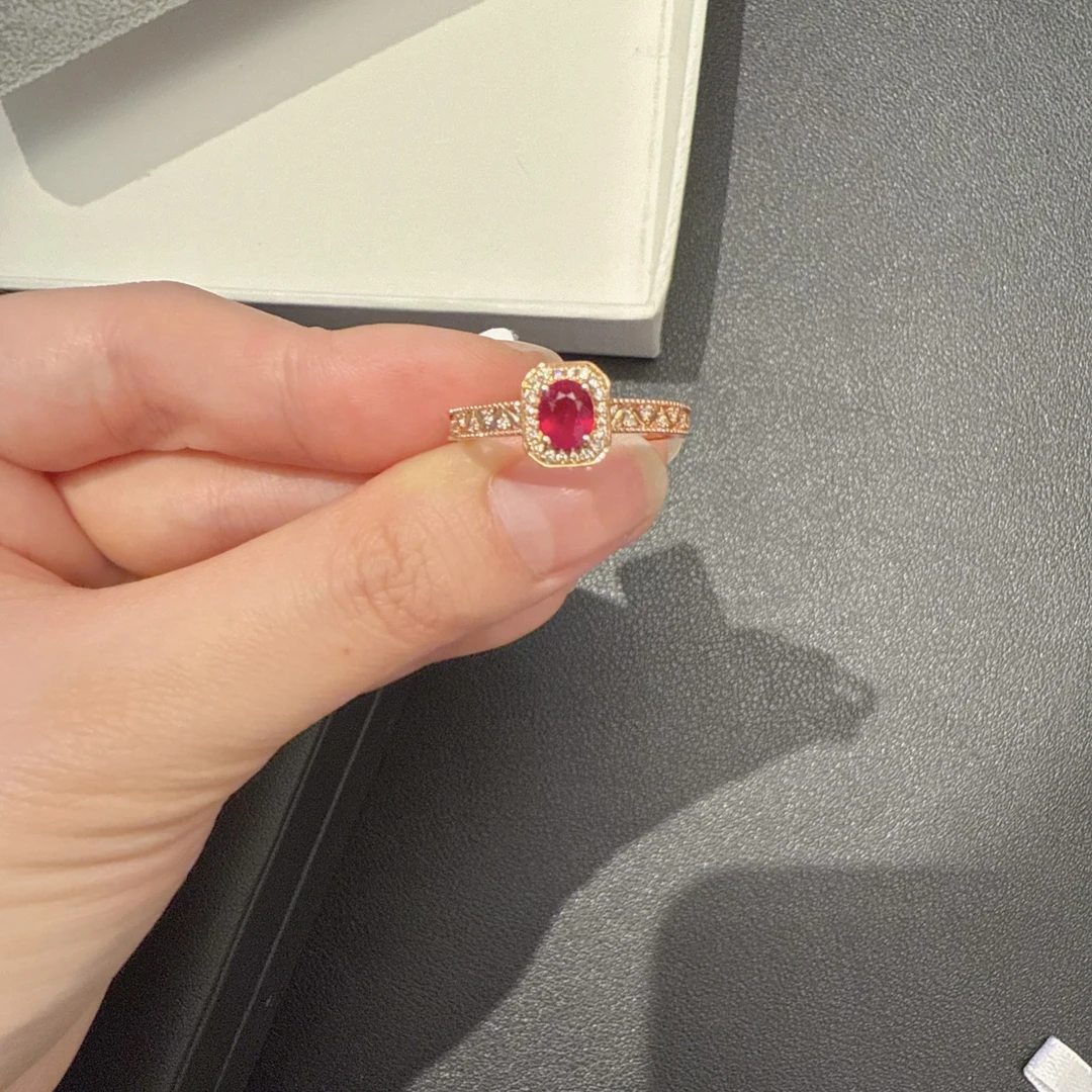 孤品 18K红 红宝石戒指 D20541218