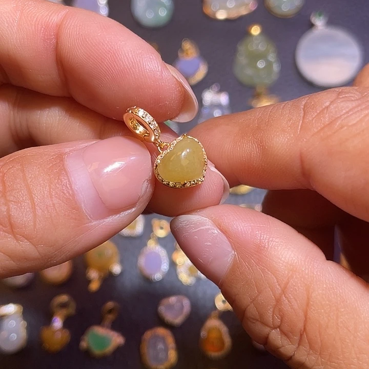 翡翠银S925镶嵌颈饰