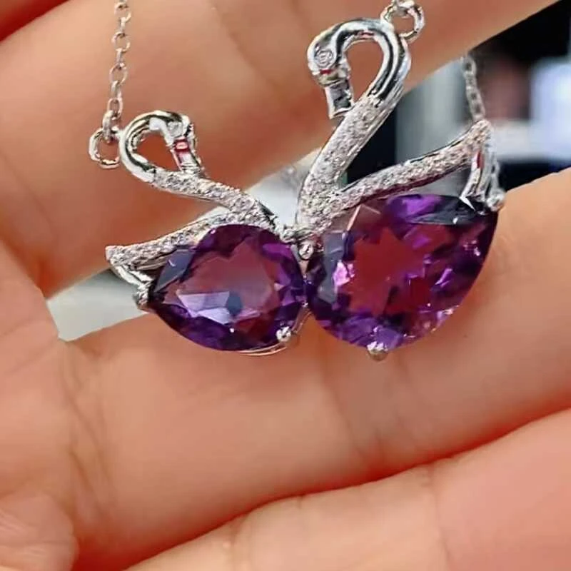 紫水晶耳钉S925银9.20/211