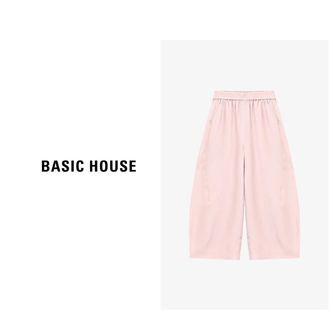 Basic House/百家好夏季中腰垂顺感休闲时尚阔腿长裤B0625B5CYH2