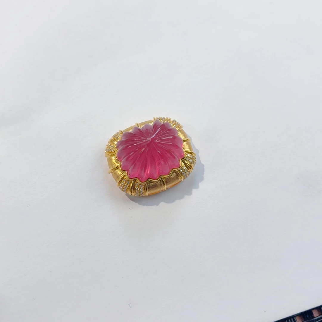 碧玺18K金镶嵌碧玺碧玺