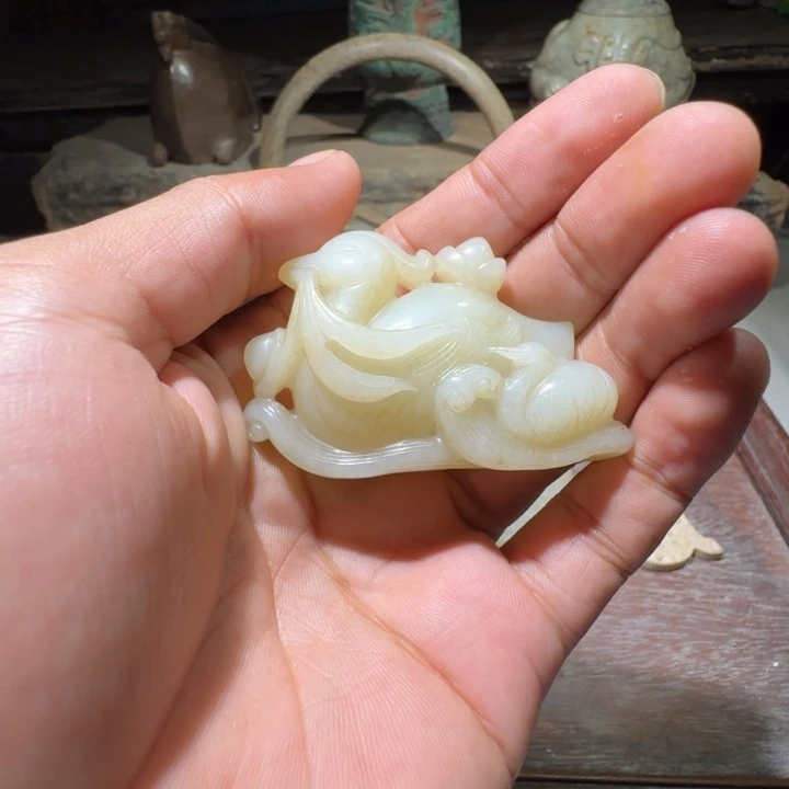 洗***心和田玉（糖玉）未镶嵌挂件