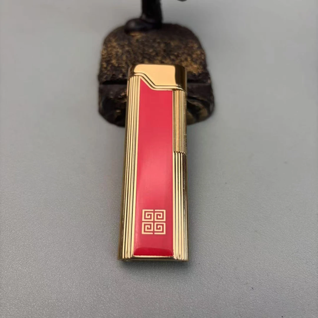 纪7000高端窄机复古斜火打火机手工高时尚档个性金色