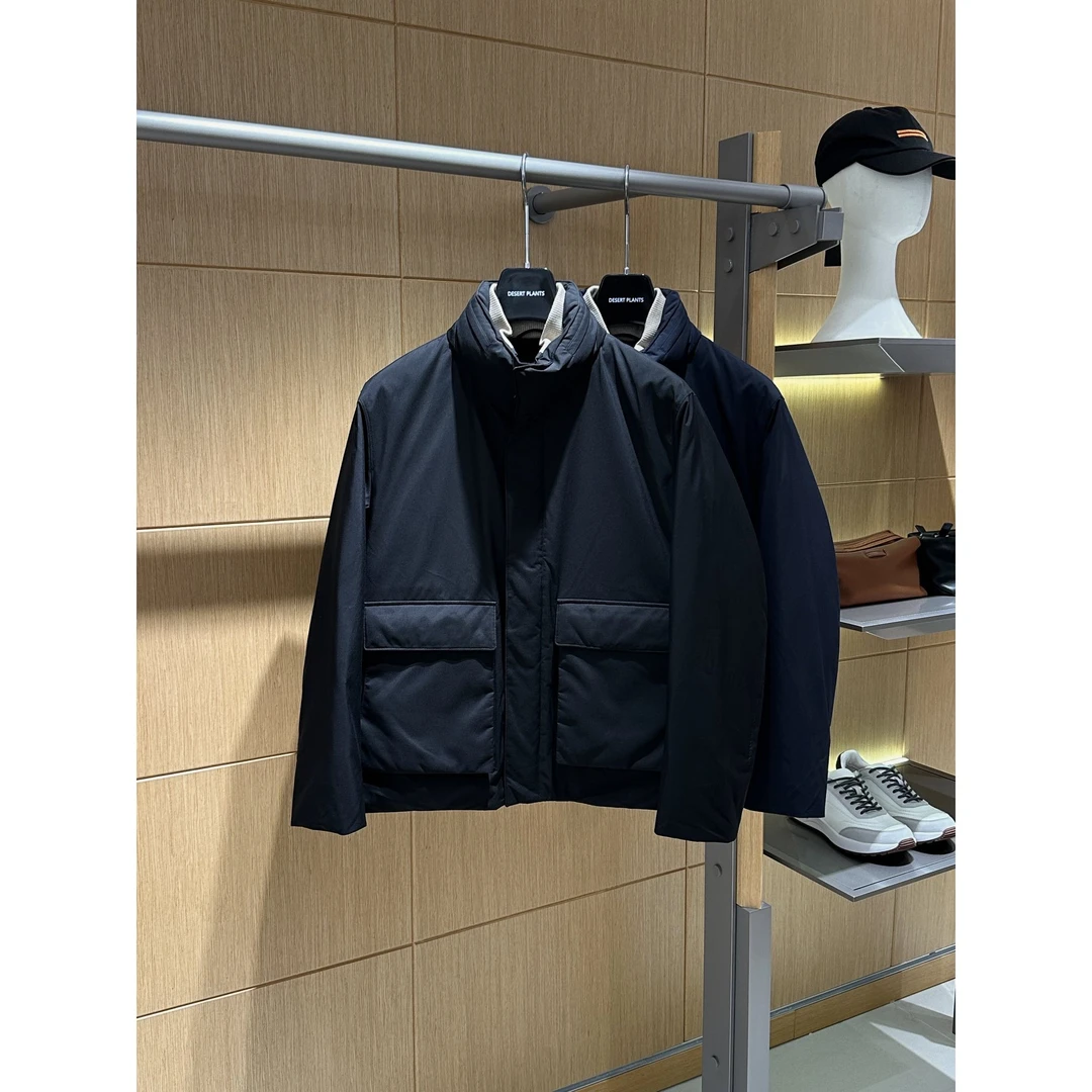 羽WB1755   防风耐磨面料立领短款羽绒服夹克