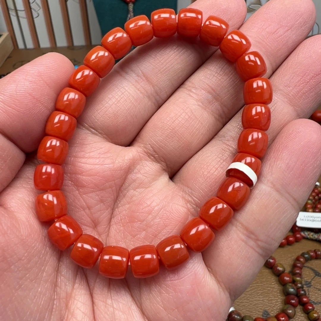 南红玛瑙未镶嵌手串保山冷水河7.8mm
