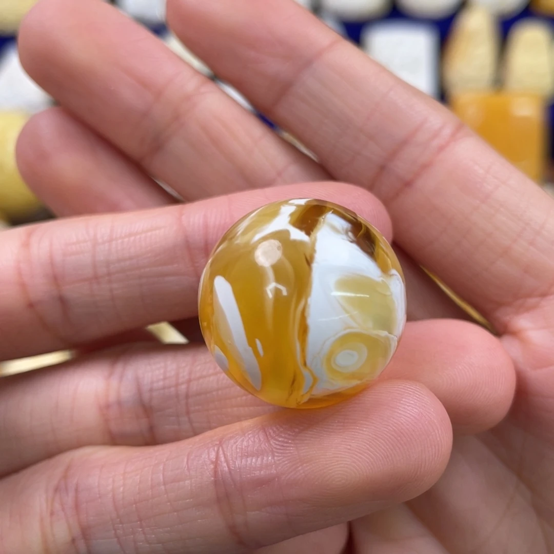 蜜蜡裸石未镶嵌琥珀蜜蜡珠子卡22.5mm