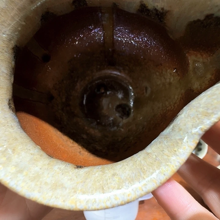 建水紫陶白泥柴烧杯微瑕