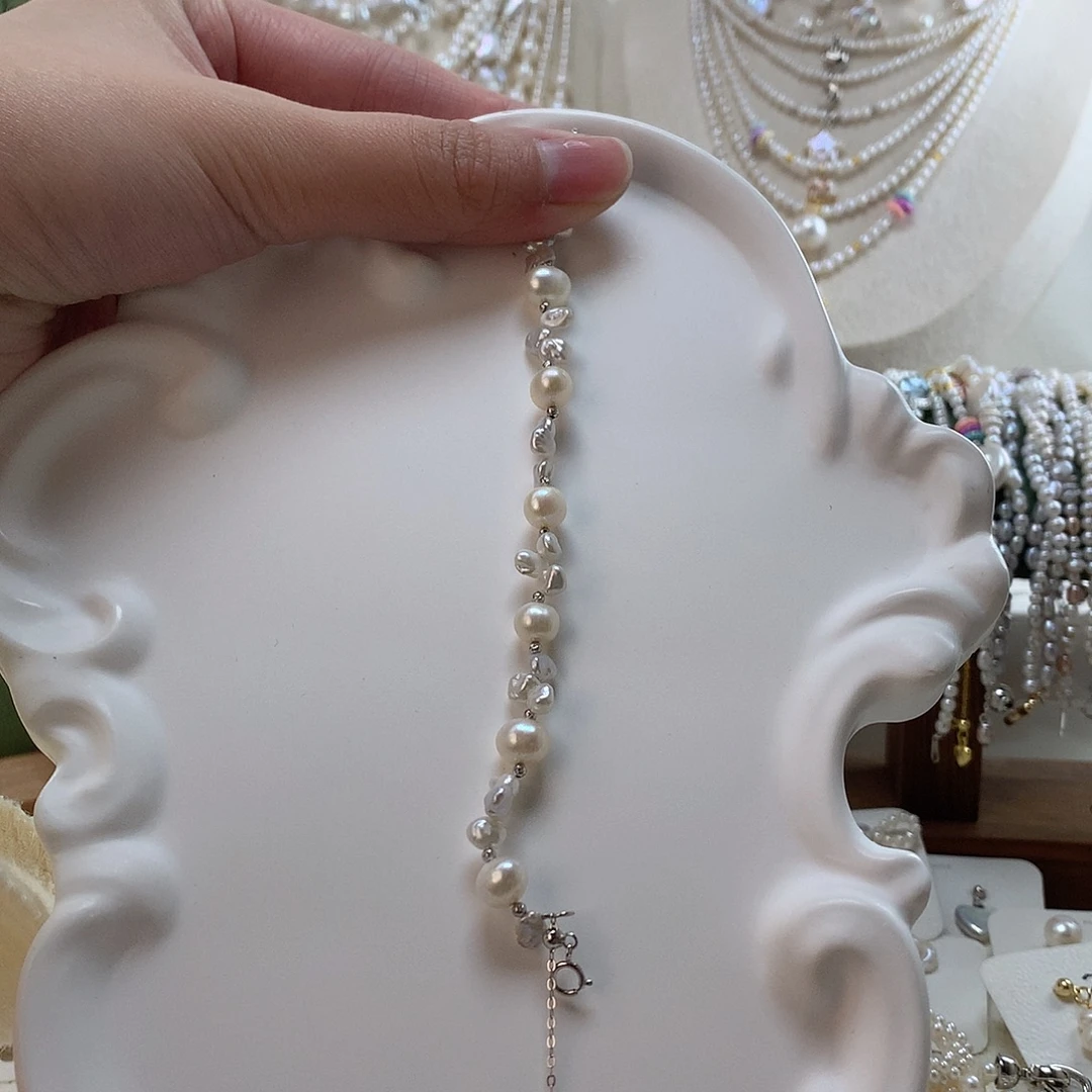 手绳淡水珍珠银S925镶嵌