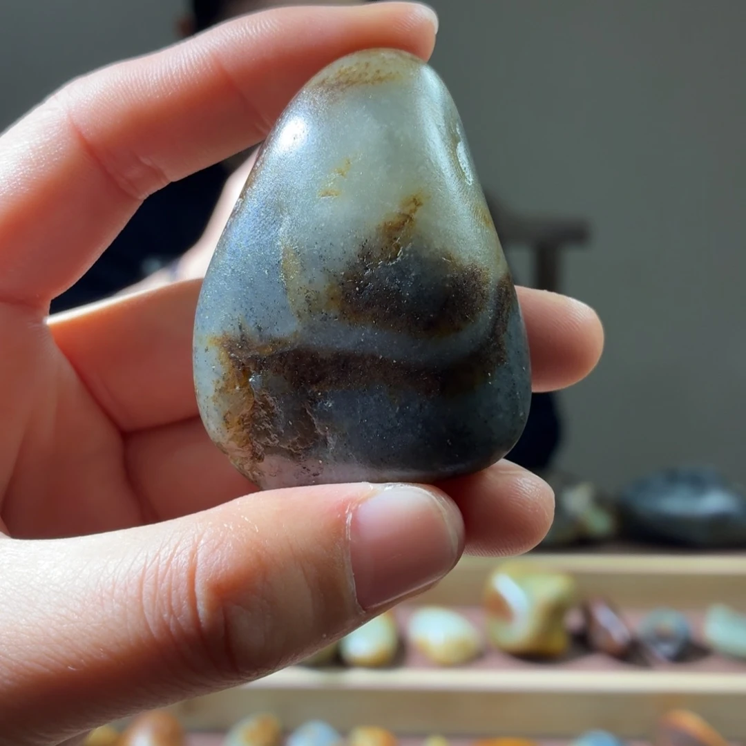 和田玉未镶嵌挂件85g