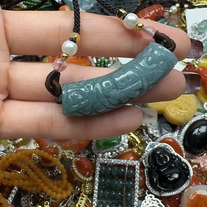 翡翠未镶嵌项链翡翠
