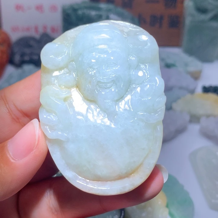 翡翠未镶嵌颈饰保真天然A货翡翠