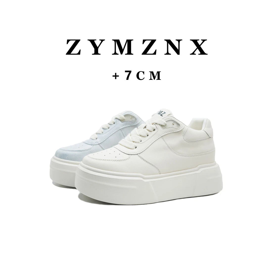 【平增高7cm】小个子内增高休闲鞋女百搭鞋春季小众系带女鞋G398D