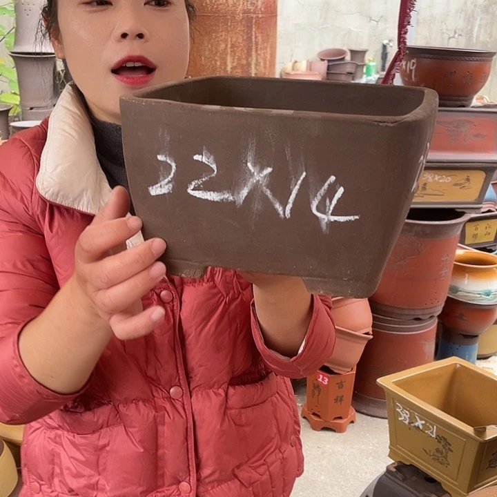 22紫泥四方花盆紫砂花盆