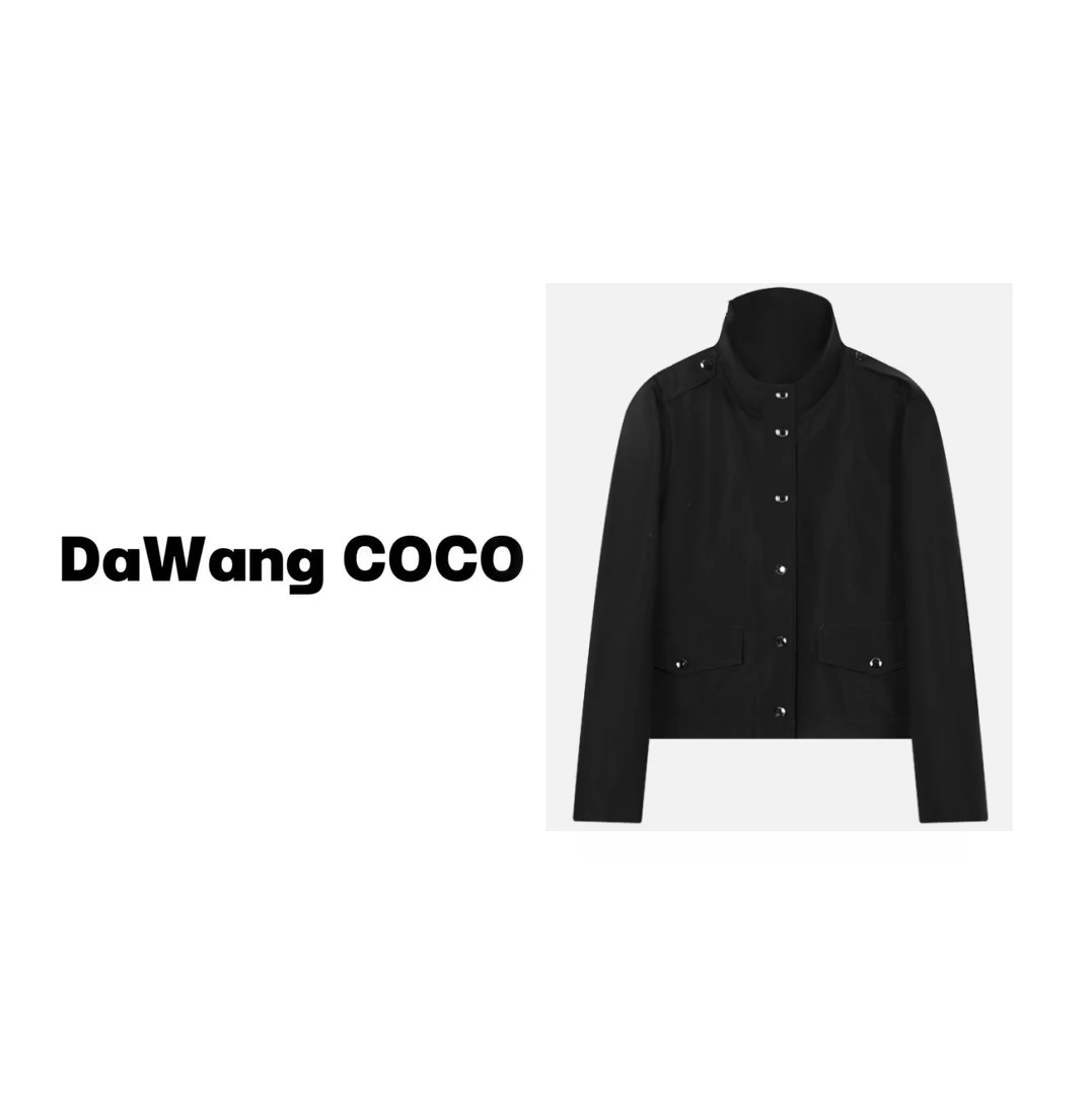 DaWangCoco 纯色立领外套 #23C19133