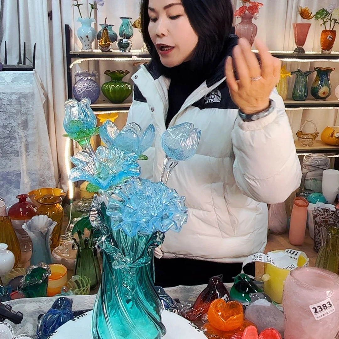 5花1瓶家悦美居琉璃摆件