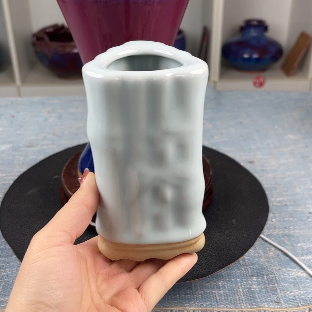 瓷片笔筒摆件精品