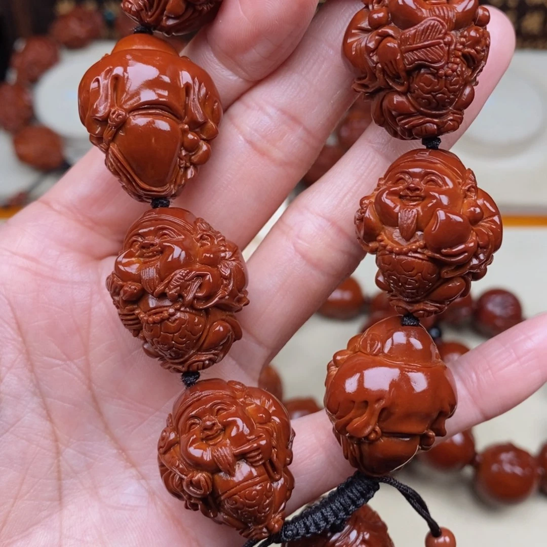 橄榄核吊坠飛财神，