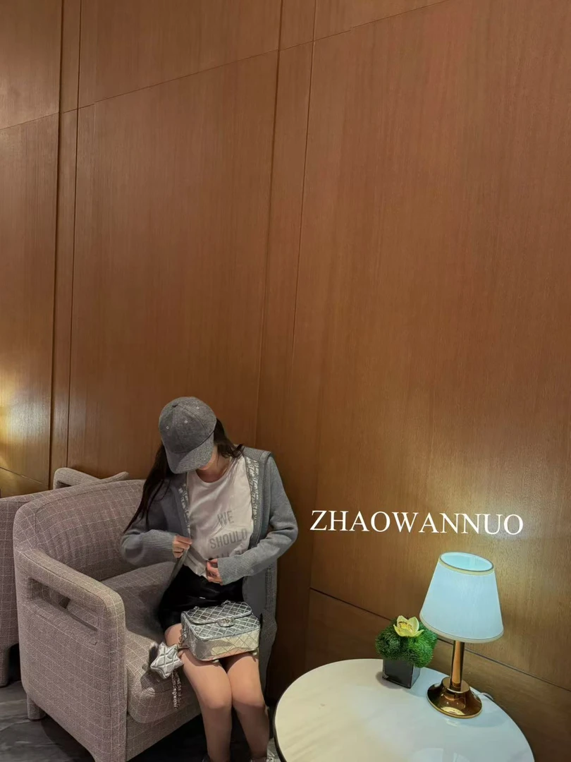 ZHAO WANNUO 丨D*R反面字母印花图案竹节棉上衣短袖T恤NC1039