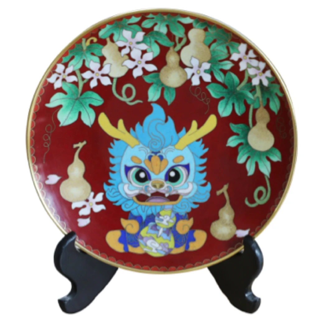 北京市珐琅厂  蓝蓝圆盘