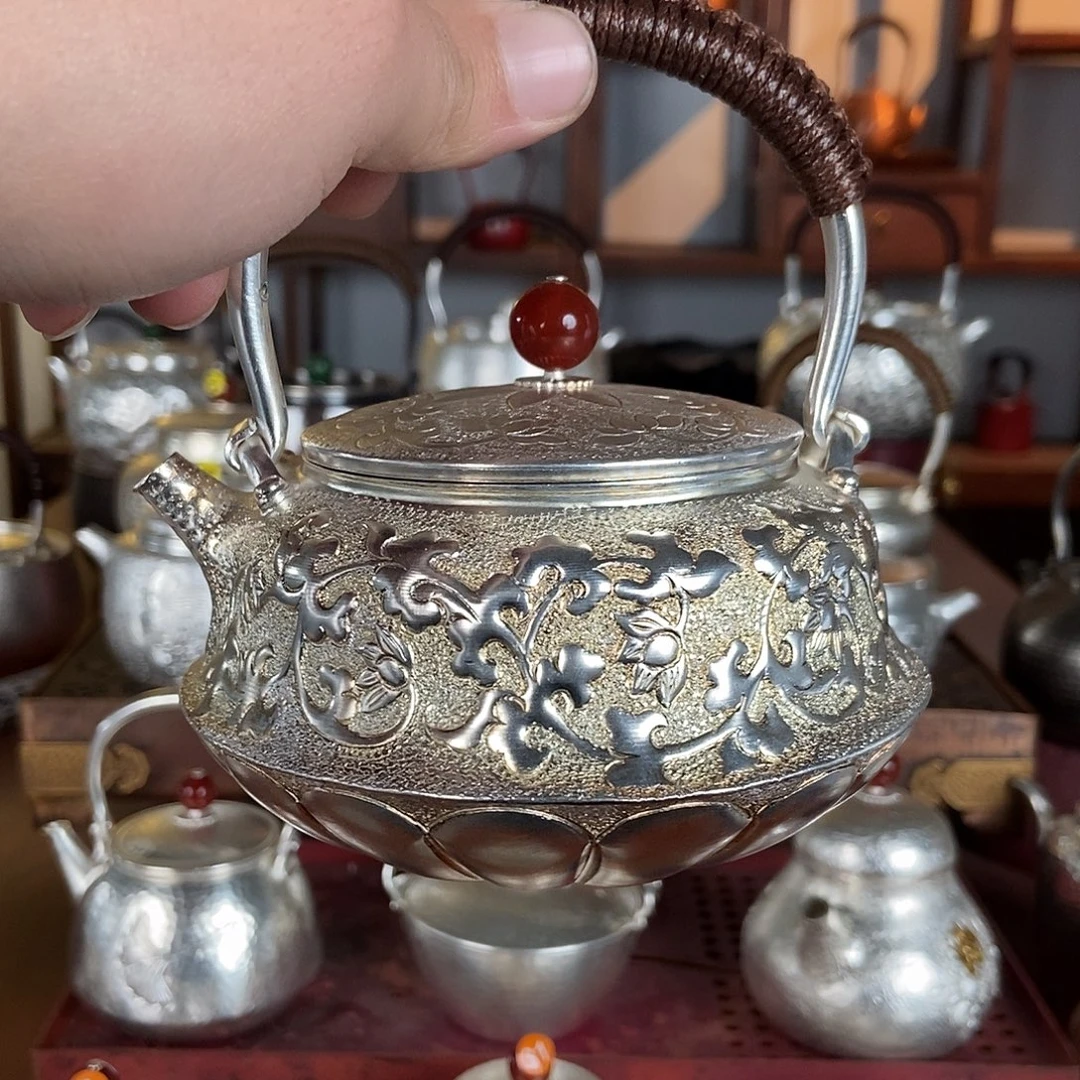 幽***生纯手工制作茶壶银衣壶