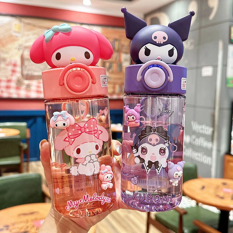 儿童水杯上学专用可爱吸管杯夏季女生小学生便携防摔耐高温塑料杯