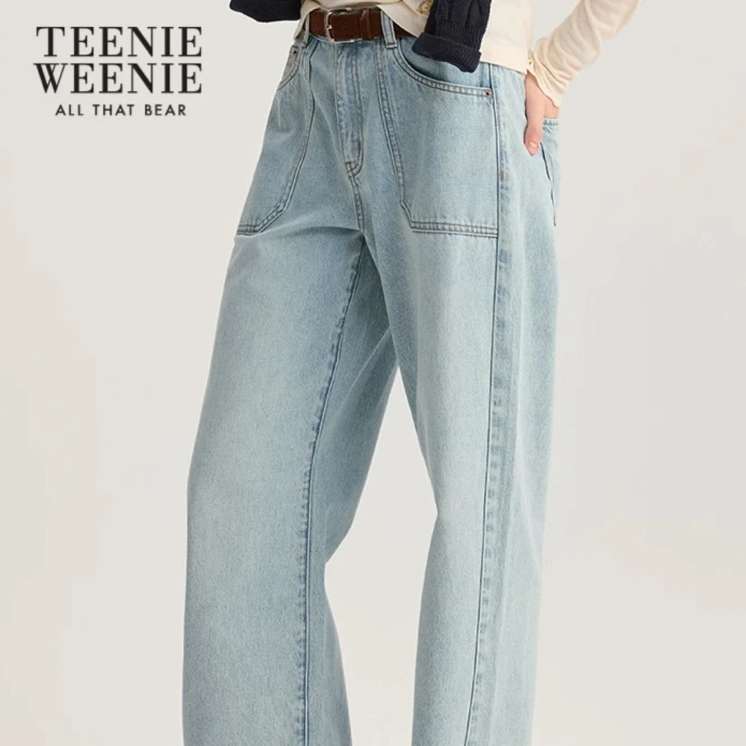 Teenie Weenie小熊牛仔裤女25年秋冬新款TTTJ254901P