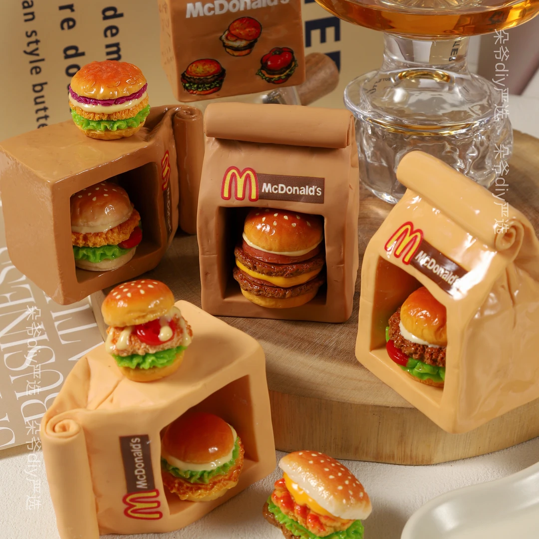 DUOYE/朵爷定制【瑕疵—麦当当·纸袋房子】diy创意树脂食玩配件摆件