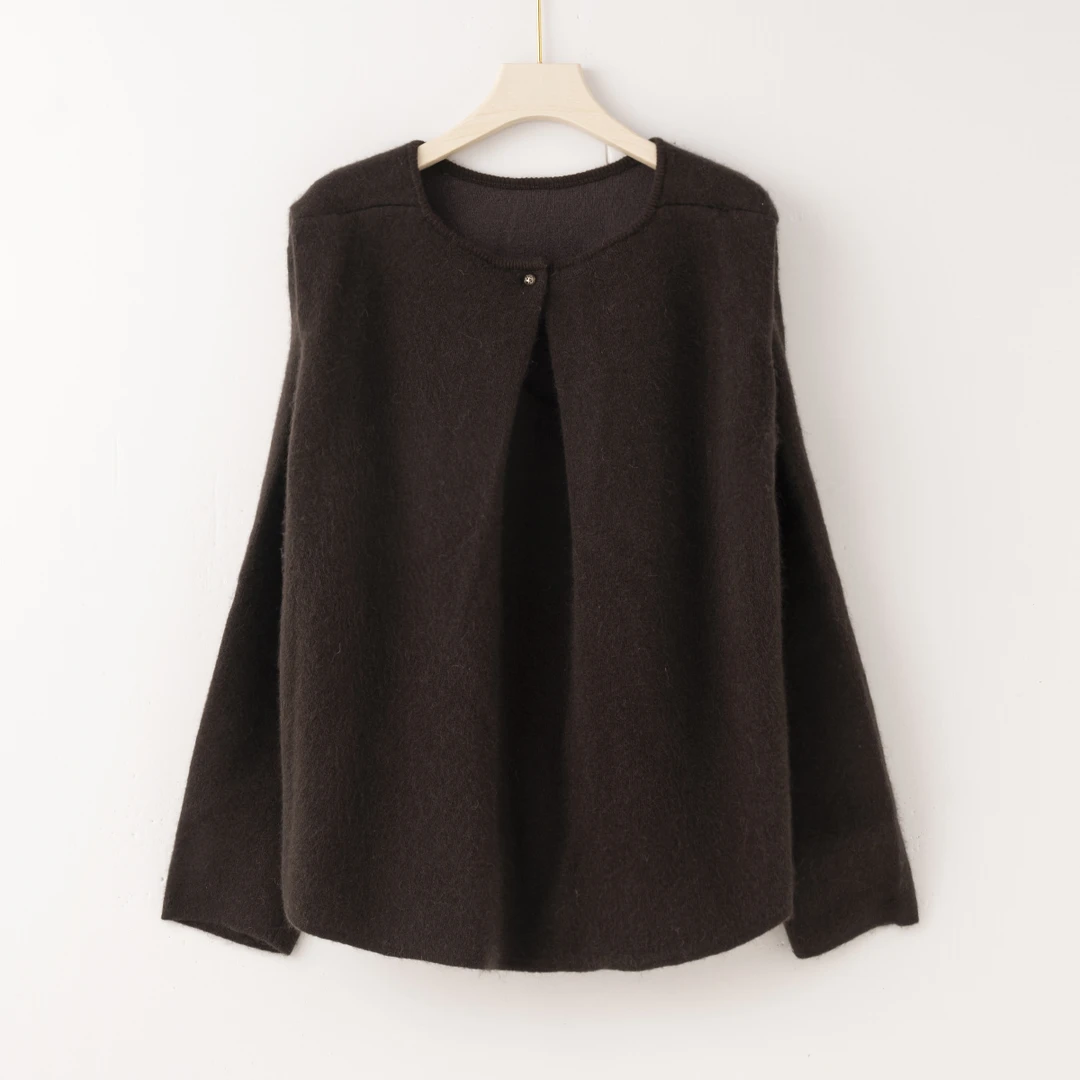 Q2636【特价-占单者限购】纯色浣熊纱百搭针织毛衣