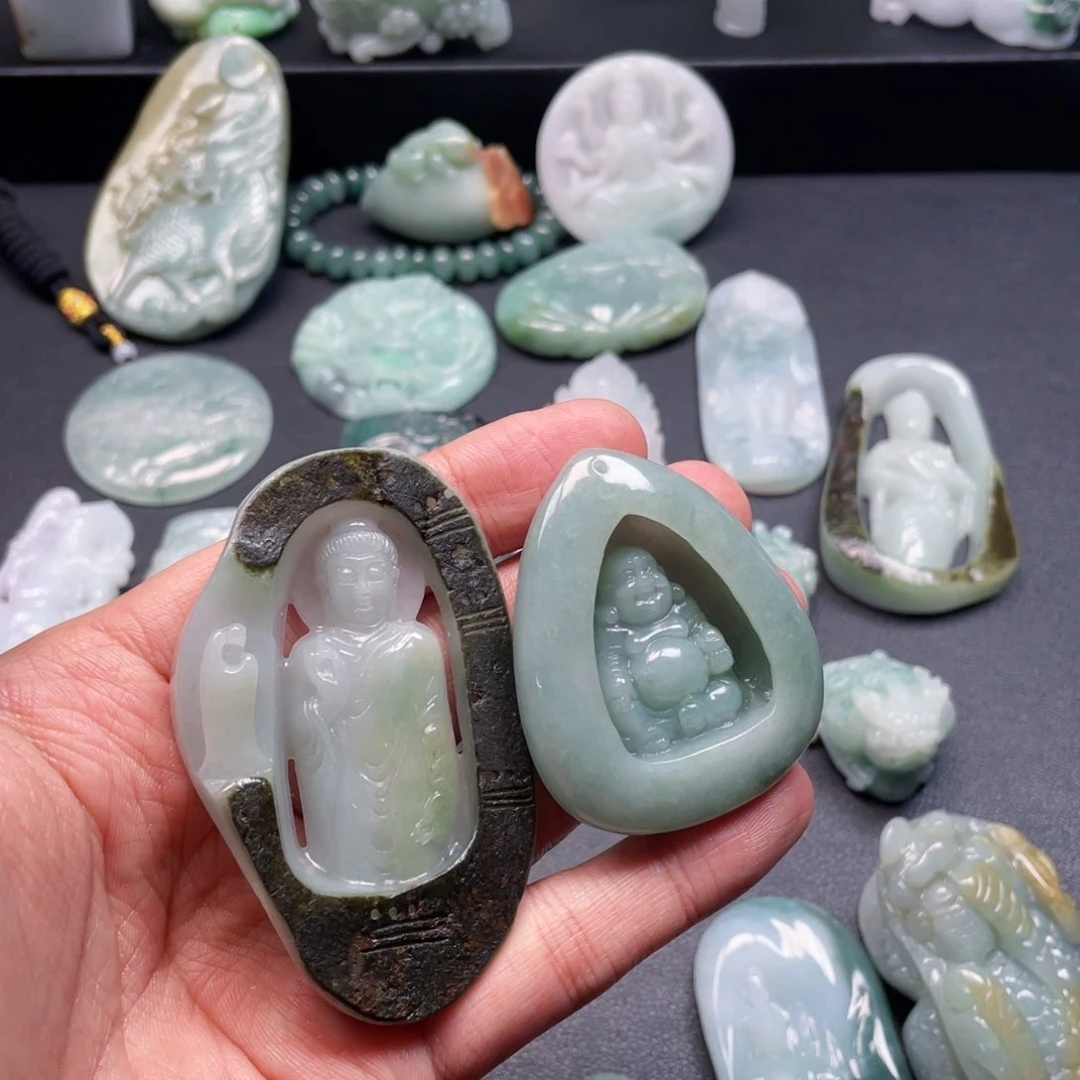 颈饰未镶嵌翡翠A***s翡翠