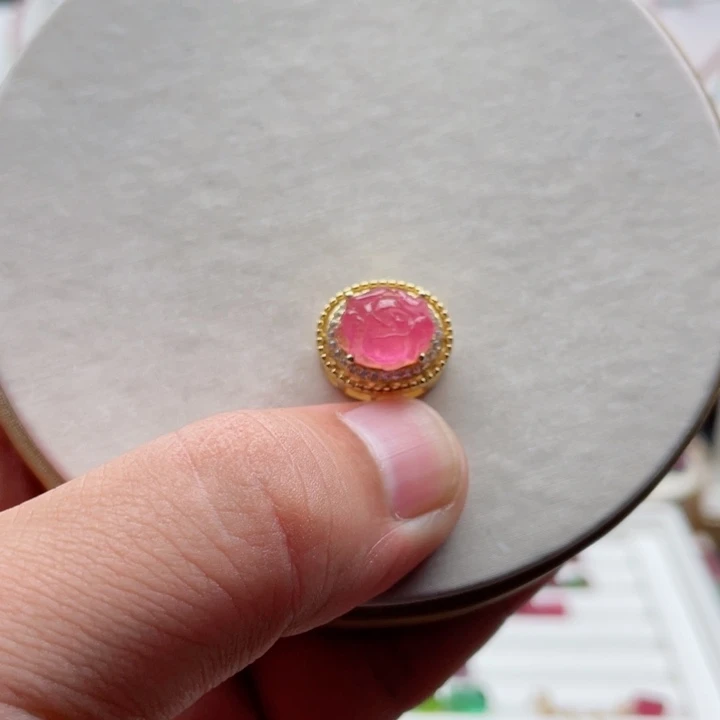 银S925镶嵌碧玺魔盒碧玺