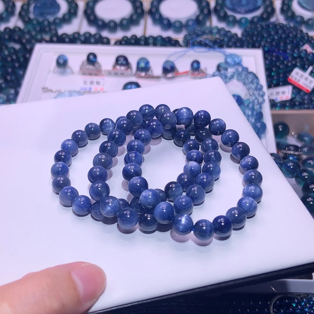 未镶嵌手串水晶猫眼蓝晶石8mm+三条1120元