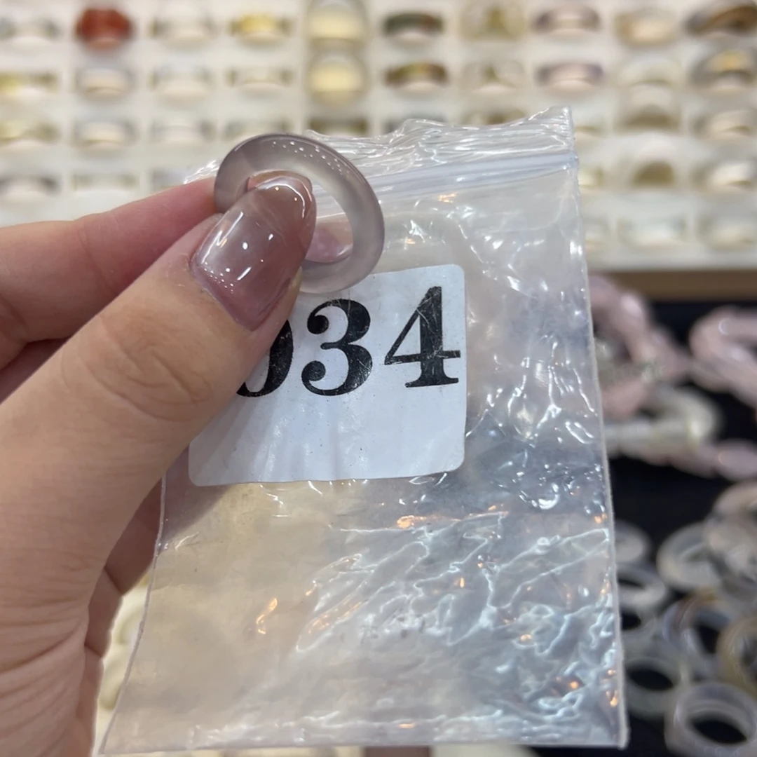 玛瑙/玉髓戒指合金34港14