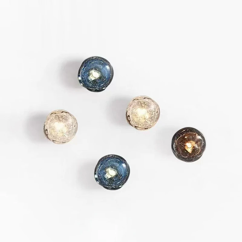 灯佐意式轻奢艺术客厅展厅背景墙创意不规则气泡玻璃床头氛围壁灯