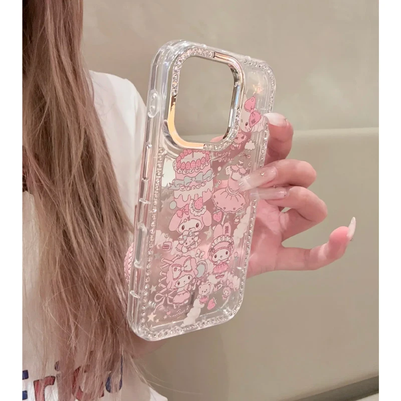 夕与空ins美乐蒂苹果16/15promax手机壳iPhone14闪钻壳13/12/11套