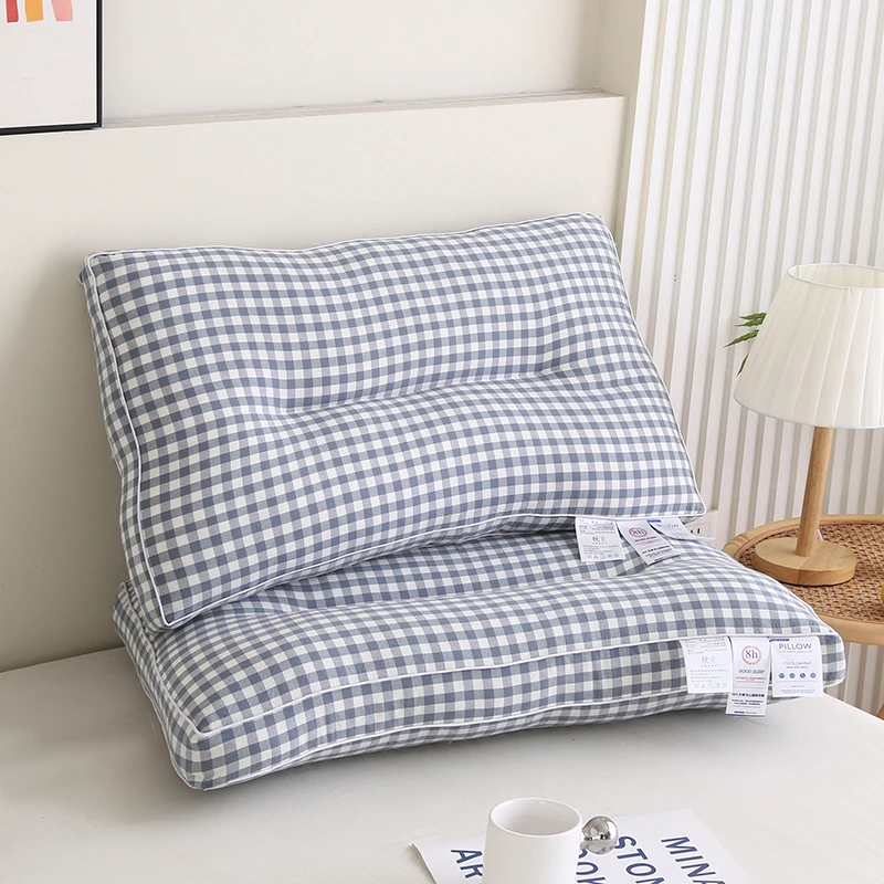 全棉定型护颈枕头柔软家用学生单人枕芯酒店舒适枕头防螨棉枕