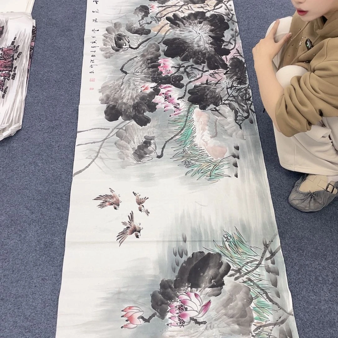 国画作品小姐姐放漏…