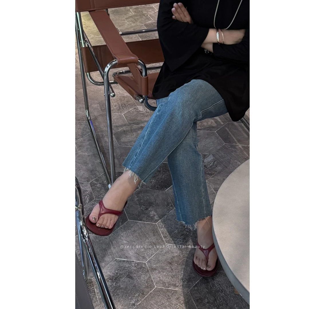 【博主出街裤】土耳其ORTA万向弹13盎司九分微喇牛仔裤25335007