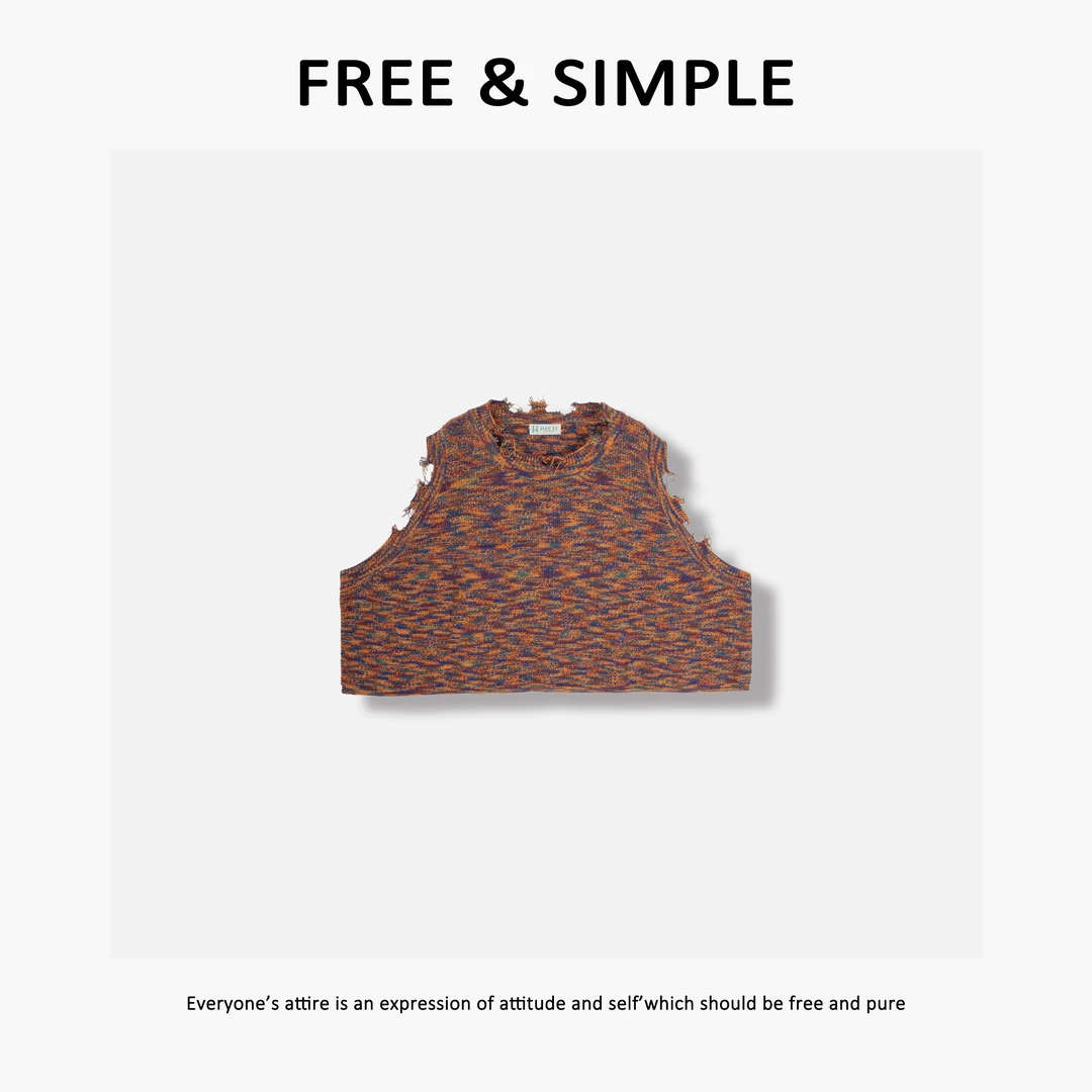 Free&Simple-‘极光’早秋款小众设计师款百搭休闲彩色马甲-251001
